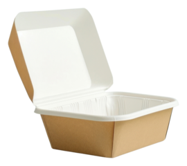 PNG Paper lunchbox mockup cardboard carton paper.