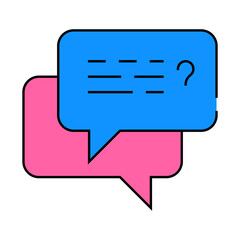 discussion with journalist line icon vector. discussion with journalist sign. isolated symbol illustration