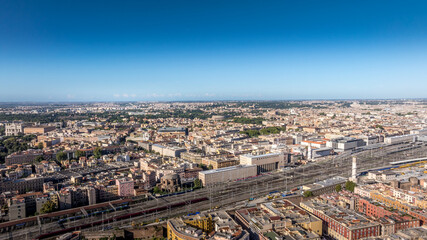 aerial view panorama of Roma, Italy