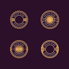 logo badge design template with the text editable for clothing, sport and apparel