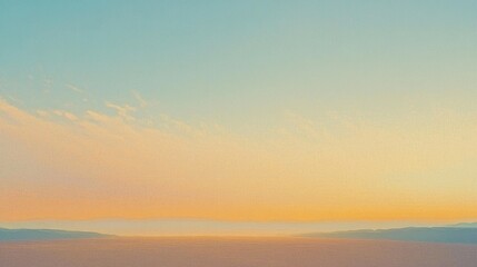 Fototapeta premium Dawn breaks gently painting the sky in pale lavender as soft colors blend over the horizon