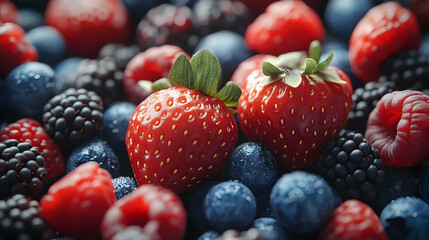 Closeup of Fresh Berries - Photo