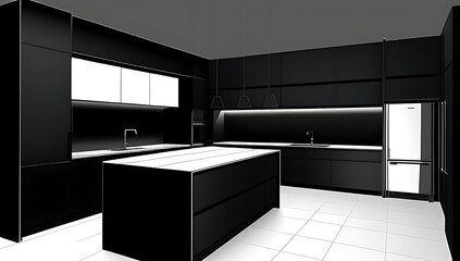 black kitchen