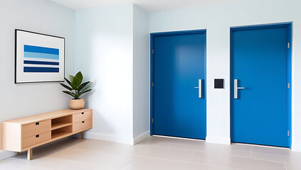 Fototapeta premium modern entrance hall blue door