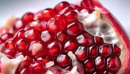 Close-up of juicy pomegranate seeds