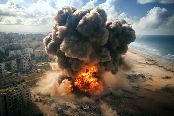 massive explosion in the city 