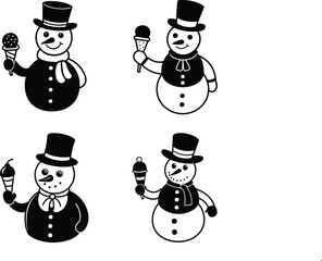 set of snowman