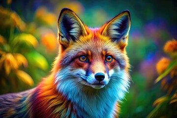 Colorful Fox Clipart Illustration for Creative Projects, Ideal for Nature and Wildlife Themes