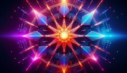 Fototapeta premium Neon lights abstract art