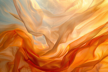 Obraz premium A piece of orange fabric with a white background