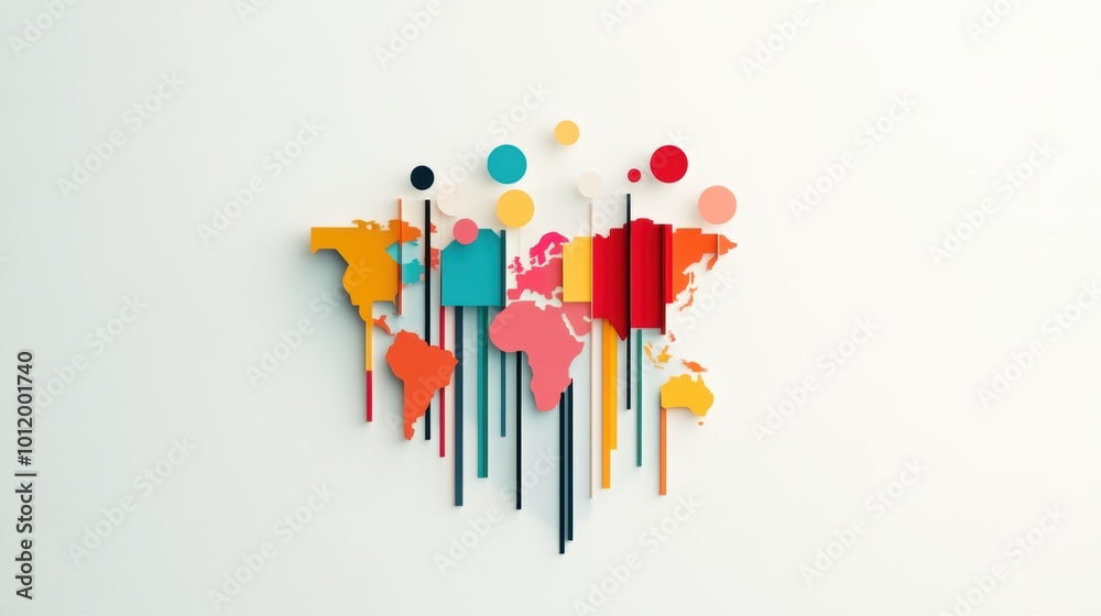 Canvas Prints A diverse group of entrepreneurs from different countries, collaborating on a global project, showcasing the power of international collaboration and innovation.