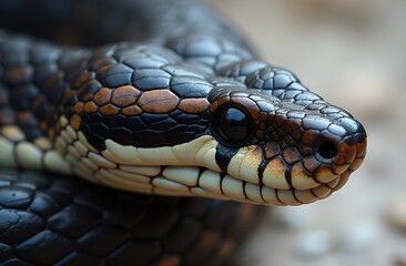 Fototapeta premium close-up of the snake's head