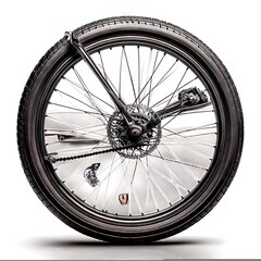 Fototapeta premium Tires in a Perfect Formation Isolated on White Background