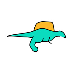 spinosaurus dinosaur line icon vector. spinosaurus dinosaur sign. isolated symbol illustration