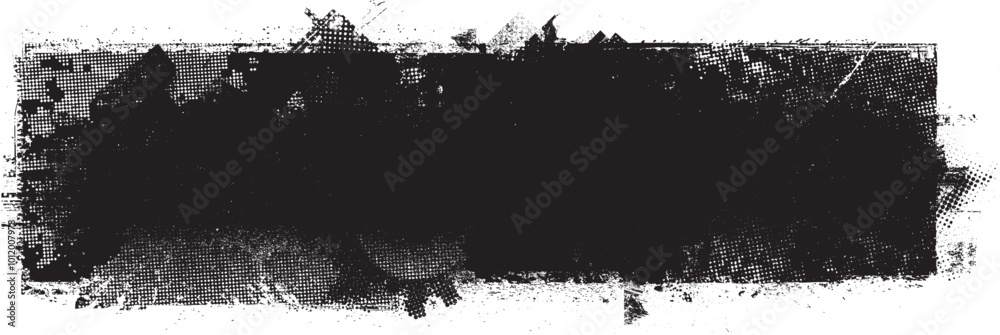 Poster brush paint .grunge paint roller . vector brush stroke . distressed banner . black stripe with rough