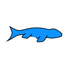 mosasaurus dinosaur line icon vector. mosasaurus dinosaur sign. isolated symbol illustration