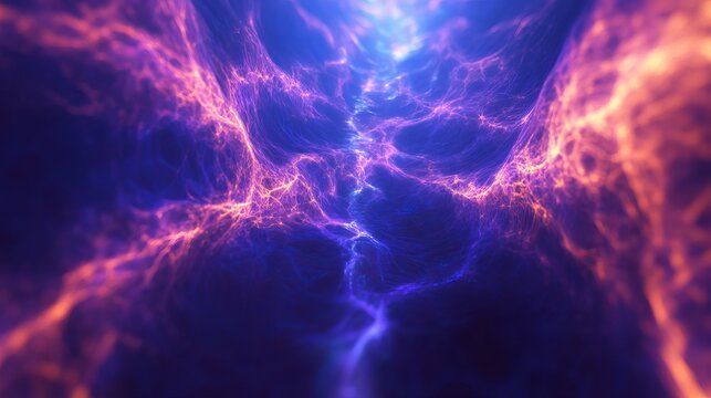 This picture shows a 3D view of the cosmic microwave background radiation, a type of light left over from the Big Bang.