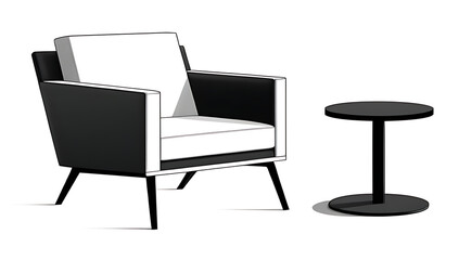 Fototapeta premium armchair side table