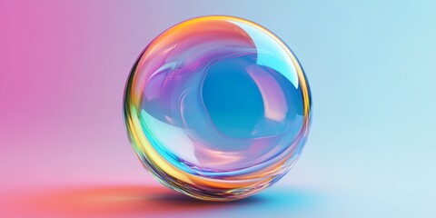 Iridescent background crystal glass abstract shape