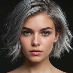 Naklejka premium Studio photo portrait of a young woman