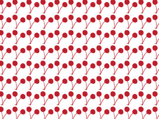 Seamless pattern background with red cherry. Berries wallpaper vector illustration.