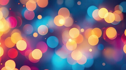 Colorful glowing circles of light with a soft, out-of-focus effect.