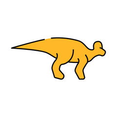 lambeosaurus dinosaur line icon vector. lambeosaurus dinosaur sign. isolated symbol illustration