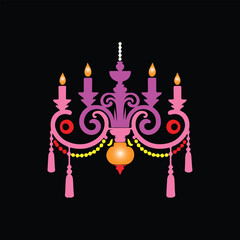 A chandelier vector art