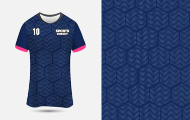 Customizable Sports jersey or t-shirt design for sublimation. Jersey design vector Illustration.