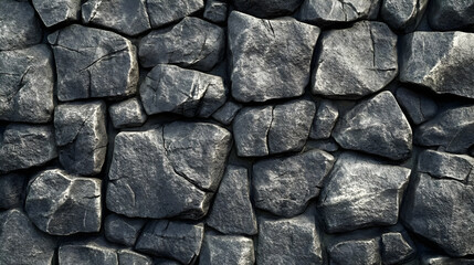 Fototapeta premium Dark Gray Stone Wall Texture - Realistic Image