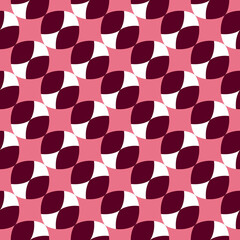 Seamless pattern with geometric motifs in three colors