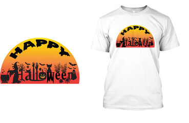 Halloween T Shirt Design with Scary Design