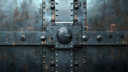 Rusty Metal Background with Rivets