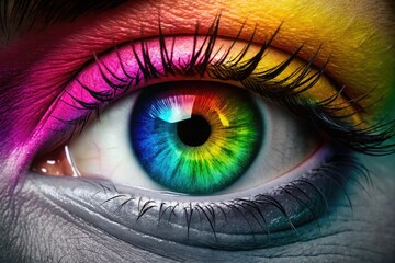 Obraz premium Comprehensive Eye Color Chart Displaying Various Shades for Research and Educational Purposes