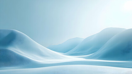 Abstract 3D Mountain Background - White and Blue
