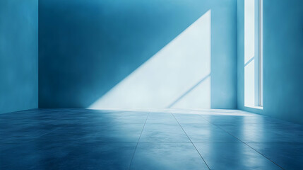 Blue Room Interior 3D Illustration