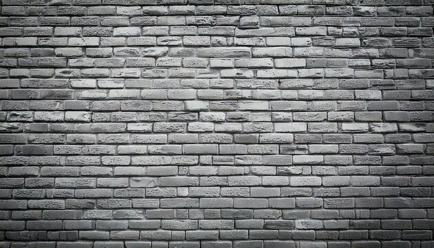 Gray brick wall texture; background with copy space urban building concept