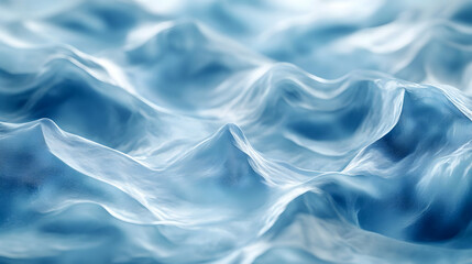 Fototapeta premium Abstract Blue 3D Wave Background