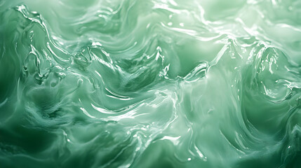 Abstract Green Liquid Background Image