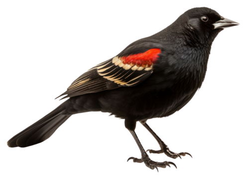 PNG Red winged blackbird animal beak white background.