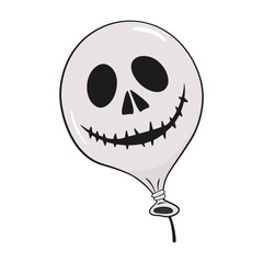Funny skull balloon. Halloween decoration