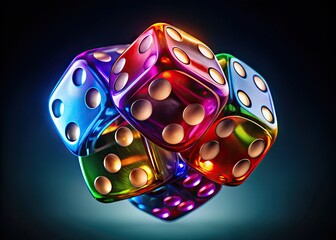 Creative and Colorful Dice Logo Design for Gaming, Gambling, Entertainment and Fun Activities