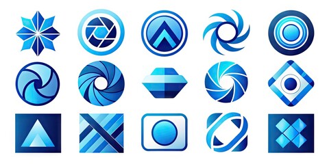Creative Blue Logos Collection for Design Projects, Branding, and Marketing Solutions for Business Use