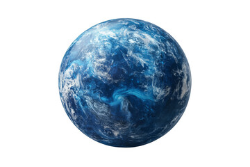 Naklejka premium Blue planet with different texture on transparent background