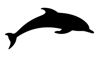 Fototapeta premium PNG Jumping dolphin silhouette animal mammal.