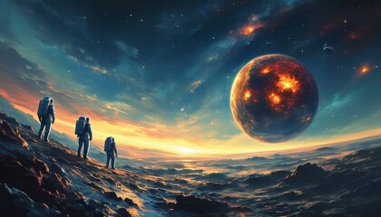 Three astronauts explore a mysterious star in a galaxy far, far away.