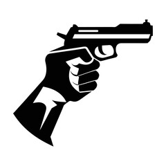 hand holding gun