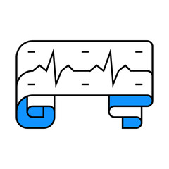 heart cardiogram line icon vector. heart cardiogram sign. isolated symbol illustration