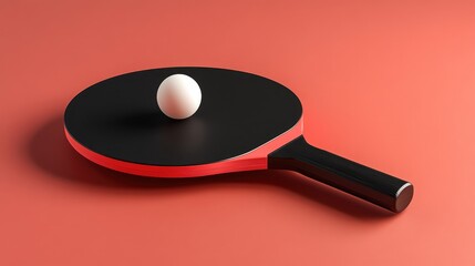 Table Tennis Racket Mockup in No-Gravity Setting. AI generated illustration