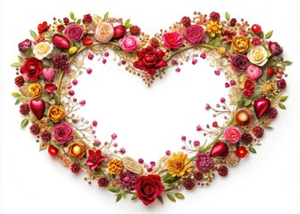 Decorative Heart Frame Border for Invitations, Greeting Cards, and Romantic Themed Designs